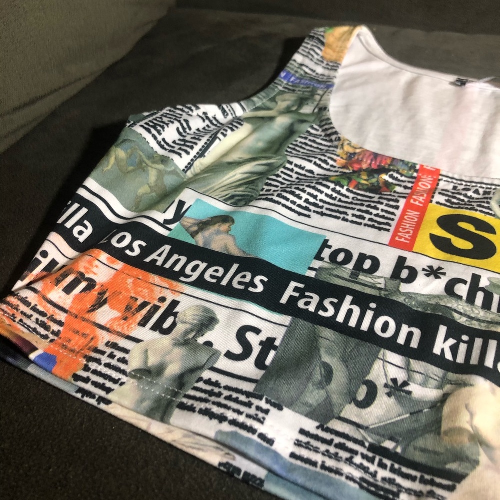 Graphic Tank Crop Top